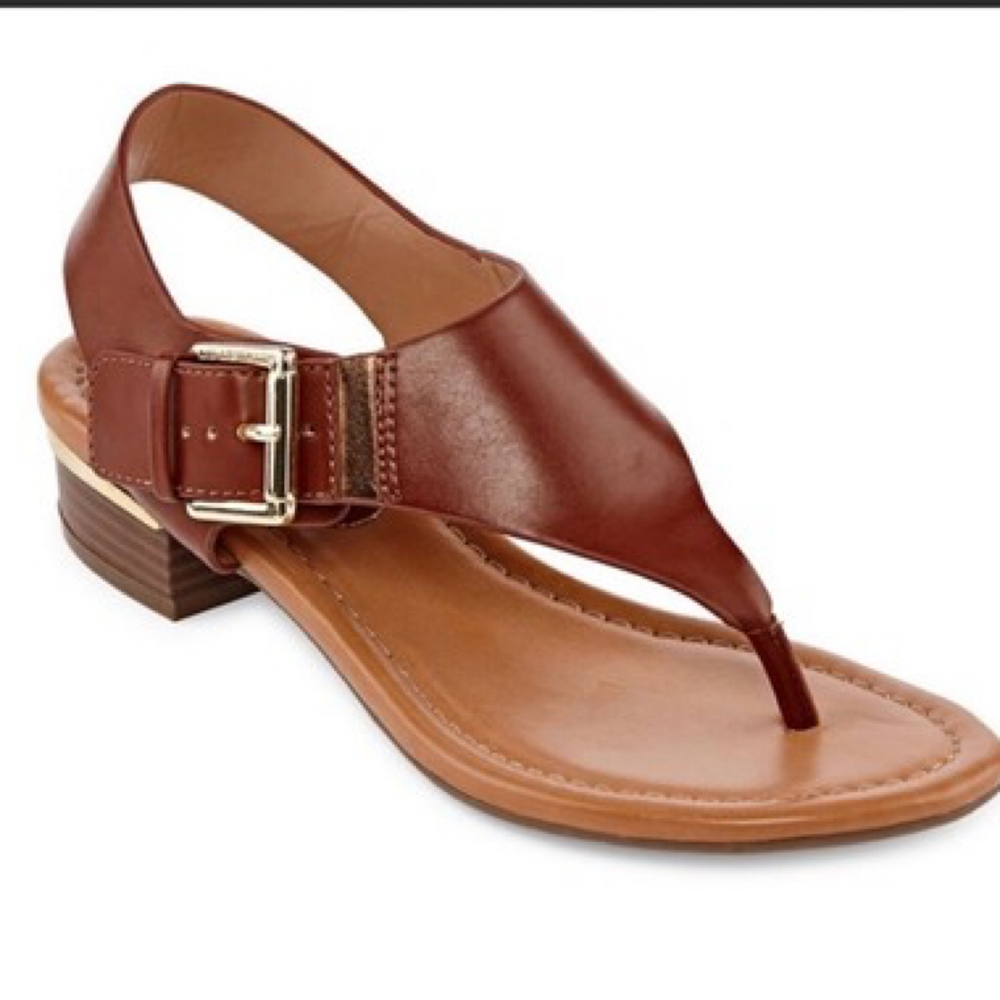 Liz Claiborne LC Tessa Flip Flop Sandal Womens Size 11 Brown Memory Foam